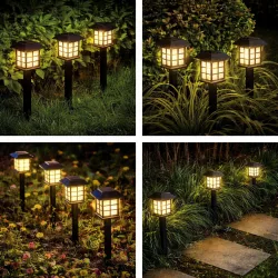 Солнечные садовые светильники LED - 6 шт, датчик сумерек, IP44, 10-12 ч работы, Никель-металлгидридный аккумулято thumbnail