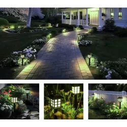 Солнечные садовые светильники LED - 6 шт, датчик сумерек, IP44, 10-12 ч работы, Никель-металлгидридный аккумулято thumbnail