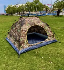 Автоматическая палатка для кемпинга - 6 мест, 200x250 см, водостойкая, камуфляж thumbnail
