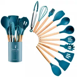 Кухонный набор Kitchen Set RB-2239 - 12 предметов, синий, силикон, термостойкий до 230°C thumbnail
