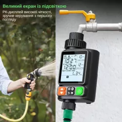 Таймер для полива Water Timer X-344 - программируемый, ЖК-дисплей, IP54, черный thumbnail