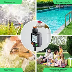 Таймер для полива Water Timer X-344 - программируемый, ЖК-дисплей, IP54, черный thumbnail