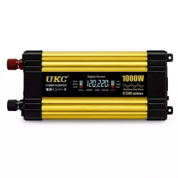 Автомобильный инвертор UKC 1000 Вт - 12-220V, LCD-дисплей, 2 USB-порта, защита от перегрузки thumbnail