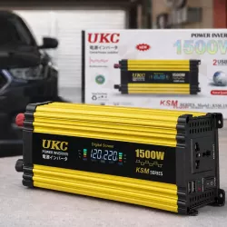 Автомобильный инвертор 12-220V, 1000Вт - 2 USB, LCD-дисплей, защита от перегрева thumbnail