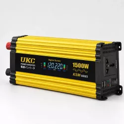 Автомобильный инвертор 12-220V, 1000Вт - 2 USB, LCD-дисплей, защита от перегрева thumbnail