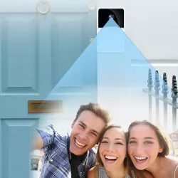 Умный видеозвонок с камерой HD - Wi-Fi подключение, двусторонняя связь, ночное видение, датчик движения, аккумулятор 1000 мАч, белый thumbnail