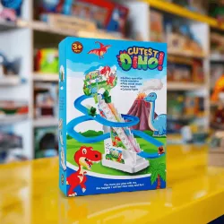 Игровой набор трек-горка Cute Dino с автоматическим подъемником - 3 фигурки, световые и музыкальные эффекты thumbnail