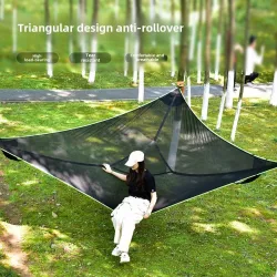 Треугольный походный гамак Air Triangle - до 200кг, легкий и портативный, устойчивая конструкция, ремни и карабины в комплекте thumbnail