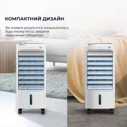 Портативный кондиционер 3,5 л - 50 Вт, 3 режима, автоповорот 70°, колеса для легкого перемещения thumbnail