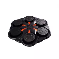 Настенный боксерский тренажер с Bluetooth - 6 сенсорных зон, подсветка, музыка, 32x32 см, перчатки в комплекте thumbnail