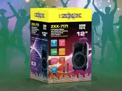Акустическая колонка ZXX-7171 с микрофоном - 600Вт, 12", Bluetooth, LED подсветка, до 10 часов работы thumbnail