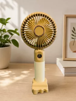Аккумуляторный мини вентилятор Handheld Fan - компактный, мощный, портативный, 2-8 ч работы thumbnail