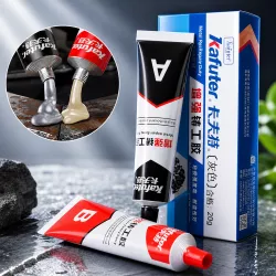 Эпоксидный клей для металла Kafuter - двухкомпонентный, 100 г, температура от -20°C до +150°C, быстрое отверждение thumbnail