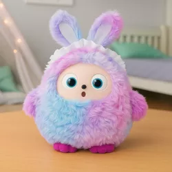 Интерактивная плюшевая игрушка Bobo с AI - голосовое управление, LED-глаза, подключение Wi-Fi, 25 см, фиолетовая thumbnail