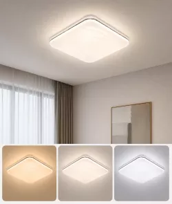 Светодиодный потолочный светильник X-597 - 48Вт, 4000K, квадратный, Soft Minimalism, площадь 52x52 см thumbnail
