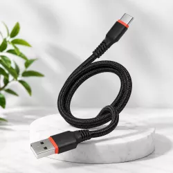 Кабель USB-Lightning Celebrat CB-33 - Быстрая зарядка 3A, 1 м, ПВХ soft-touch, для iPhone/iPad/iPod thumbnail