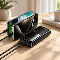 Повербанк 10000 мАч AWEI P10k - 22.5W, 2 USB порта, индикатор заряда, компактный дизайн thumbnail
