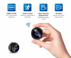 Беспроводная миникамера P7-W8 - HD видео, ночное видение, детектор движения, Wi-Fi, до 128 ГБ MicroSD thumbnail