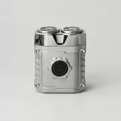 Мини-электробритва Mate M5 - компактная и портативная, металл, USB/Type-C зарядка, плавающие головки thumbnail