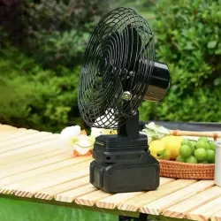 Беспроводной вентилятор с аккумулятором 48V - 35W, 2 скорости, наклон 90°, портативный для дома и кемпинга thumbnail