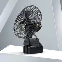 Беспроводной вентилятор с аккумулятором 48V - 35W, 2 скорости, наклон 90°, портативный для дома и кемпинга thumbnail