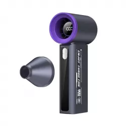 Ручной вентилятор T-08 Turbo Fan - турбо-обдув, LED-дисплей, USB-зарядка, аккумулято thumbnail