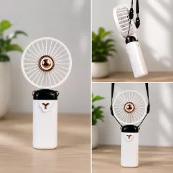 Портативный вентилятор TP-01 - ручной аккумуляторный, LED-дисплей, USB-зарядка, регулировка скорости thumbnail