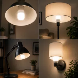 LED лампа аварийного освещения 20W - аккумулятор E27, белый свет, автономная работа 1.5-2.5 часа thumbnail
