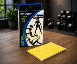 Фитнес-резинка PRO Strength - ленточная, 120x15 см, эластичный латекс, желтая thumbnail
