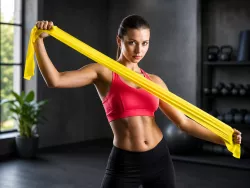 Фитнес-резинка PRO Strength - ленточная, 120x15 см, эластичный латекс, желтая thumbnail