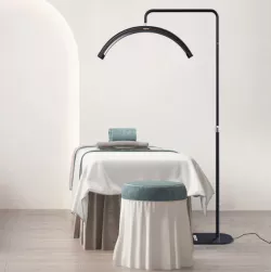 Бестеневая LED-лампа Moon F-700B - 36W, 360° поворот, 3200K-5600K, чёрная, регулируемая высота 140-180 см thumbnail