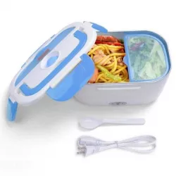 Ланч-бокс с подогревом Electric Lunch Box - 220В, 1.05 л, 40Вт, пищевой пластик, 2 отделения, Голубой thumbnail