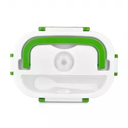 Ланчбокс с подогревом Electric Lunch Box 220V - 2 отделения, 1.05 л, 40 Вт, ложка и кабель в комплекте thumbnail