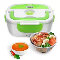 Ланчбокс с подогревом Electric Lunch Box 220V - 2 отделения, 1.05 л, 40 Вт, ложка и кабель в комплекте thumbnail