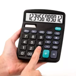 Калькулятор настольный KK 838-12 - 12 разрядов, двойное питание, автоотключение, функции квадратного корня и проверки thumbnail