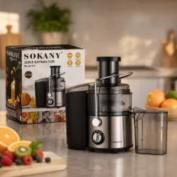 Соковыжималка Sokany 800 Вт - 2 скорости, широкое загрузочное отверстие 65 мм, импульсный режим thumbnail
