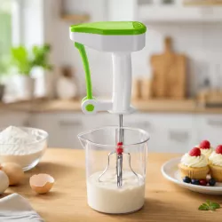 Ручной миксер Easy Flow Blender - полуавтоматический венчик, портативный, беспроводной, нержавеющая сталь, 31 см thumbnail