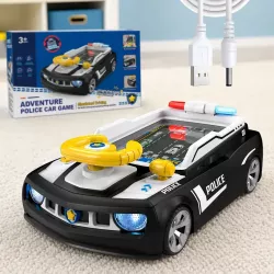 Детский игровой автотренажер Adventure Racing Car - руль, музыка, свет, подвижная трасса, от 3 лет, USB thumbnail