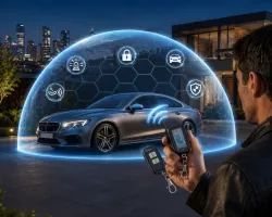Автосигнализация CAR ALARM 2 WAY B9 - Двусторонняя, автозапуск, радиус 800 м, ABS пластик thumbnail