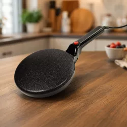 Электрическая блинница CREPE MAKER - 1000 Вт, антипригарное покрытие, диаметр 29 см, погружная система, защита от перегрева thumbnail