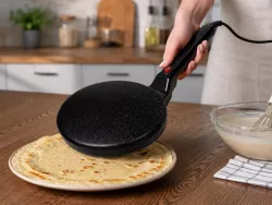 Электрическая блинница CREPE MAKER - 1000 Вт, антипригарное покрытие, диаметр 29 см, погружная система, защита от перегрева thumbnail