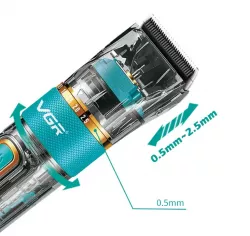 Аккумуляторная машинка для стрижки VGR V-695 - 6 насадок, 3 скорости, LED-дисплей, IPX7 защита, до 5 часов работы thumbnail