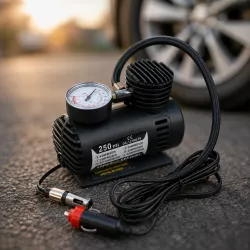 Автомобильный компрессор Air Pump Ji030 12V - встроенный манометр, 250 PSI, питание от прикуривателя thumbnail