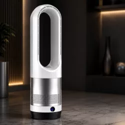 Безлопастной вентилятор-обогреватель Germatic 2в1 - 1200W, LED-дисплей, сенсорное управление, пульт ДУ, автоповорот 80° thumbnail