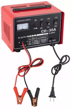Зарядное устройство Heckermann CD-30A - 12В/24В, 30А, компактное, встроенный амперметр, свинцово-кислотные батареи thumbnail