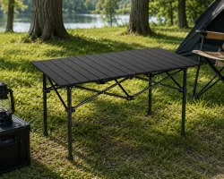Складной туристический стол Profi Camp 95x55x50 см - алюминиевая конструкция, до 50 кг нагрузки, с сумкой-чехлом thumbnail