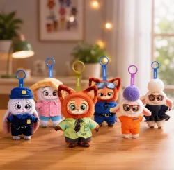 Коллекционная фигурка-сюрприз Zootopia брелок - винил и плюш, компактный размер, случайный персонаж thumbnail