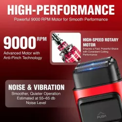 Электробритва VGR V-307 - двойная сетка с титановым покрытием, 9000 об/мин, USB зарядка, до 180 мин работы thumbnail