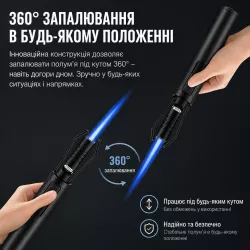 Газовая турбогорелка ZGT-2 - Компактная зажигалка с пьезоподжигом, регулируемым турбо пламенем, ветроустойчивая, металлический корпус thumbnail