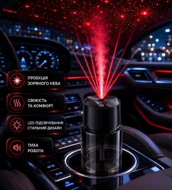 Ароматизатор для авто XT056 - Умный диффузор с LED-подсветкой, USB-питание, компактный размер, стильный дизайн thumbnail